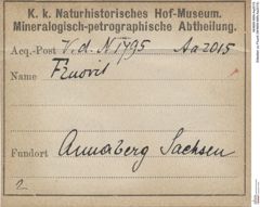 Etiketten zu Fluorit (NHMW-MIN-Aa2015)